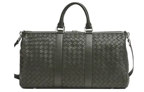Bottega Veneta Cow Leather Shoulder Bag, Travel Bag, Handbag Men's Field Green