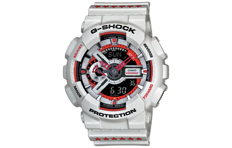 CASIO Men Liquid Crystal/Analog Dual Display Series Black Watch GA-110EH-8A