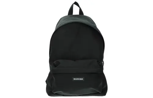 Balenciaga Zip Closure Fabric Backpack Men's Black