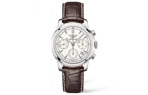 LONGINES Longines Watchmaking Heritage Series Soimia Series Automatic Mechanical Movement Waterproof Date Display Chronograph Men's Watch Swiss Watch 39mm White Dial Stainless Steel Case Leather Strap