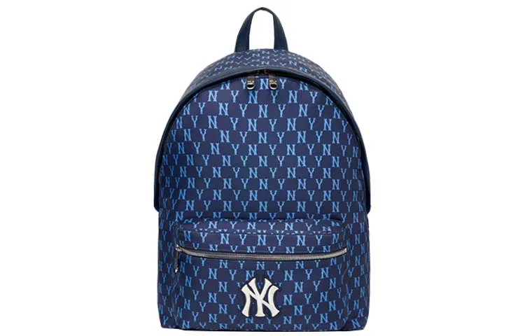MLB Monogram Polyester Backpack Regular Unisex Dark Blue