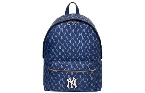 MLB Monogram Polyester Backpack Regular Unisex Dark Blue