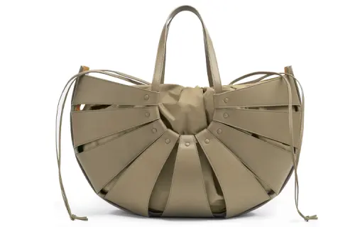 Bottega Veneta Calfskin Handbag, Shoulder Bag, Crossbody Bag Regular Women's Taupe