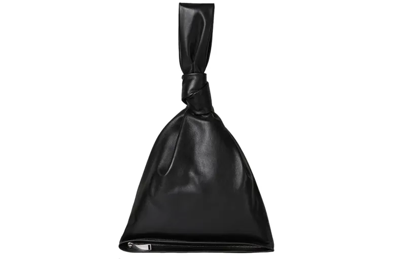 Bottega Veneta Cow Leather Clutch Handbag Women's Black