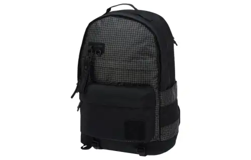 Li Ning Sports Fashion Collection Fabric Laptop Bag Backpack Regular Unisex Pure Black