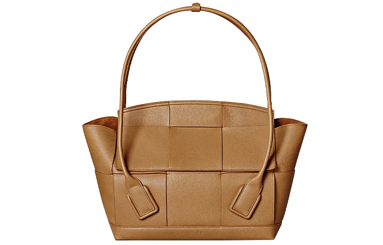 Bottega Veneta ARCO Cow Leather Handbag, One Shoulder Bag Medium Women's Caramel