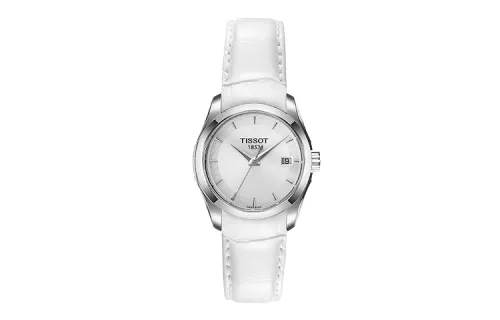 TISSOT Tissot, quartz waterproof women's watch, white dial, case stainless steel, watch strap, quartz mechanism, 32mm