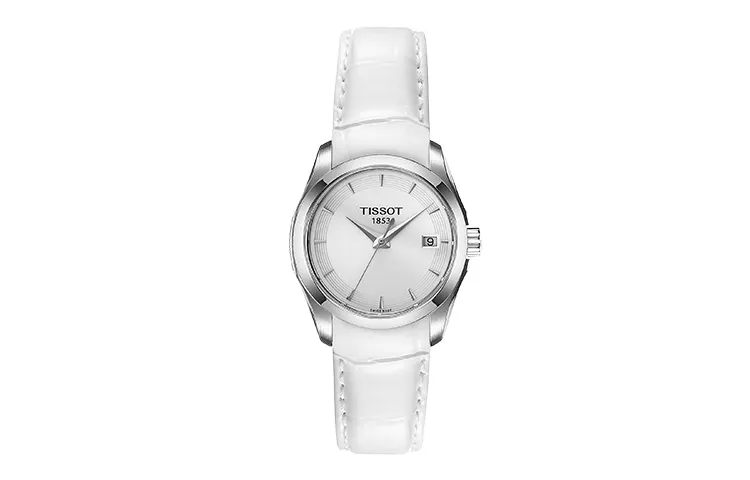 TISSOT Tissot, quartz waterproof women's watch, white dial, case stainless steel, watch strap, quartz mechanism, 32mm