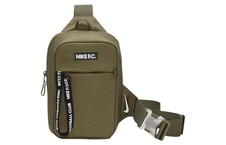 Nike Fabric Shoulder Bag, Crossbody Bag Regular Unisex Light Green