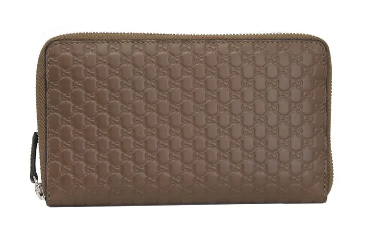 GUCCI Leather Wallet Men's Brown