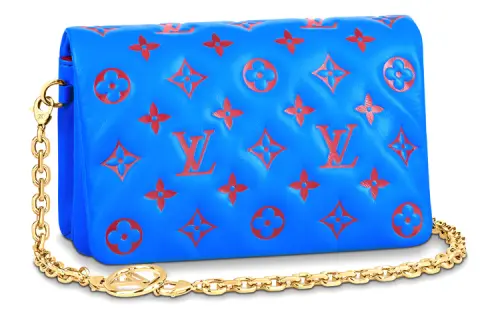 LOUIS VUITTON Pochette Coussin Blue/Red