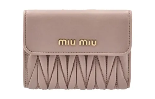MIU MIU Lambskin Wallet Women's Pink
