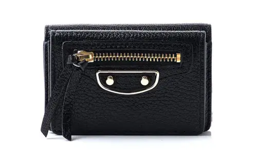 Balenciaga Sheepskin Wallet Women's Black