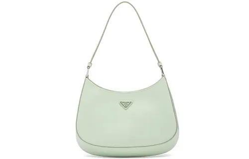 PRADA Leather Shoulder Bag, Crossbody Bag Medium Women's Mint Green/Light Green
