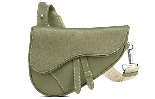 DIOR Saddle Grain Calfskin Saddle Bag, Shoulder Bag, Crossbody Bag Men's Avocado Green