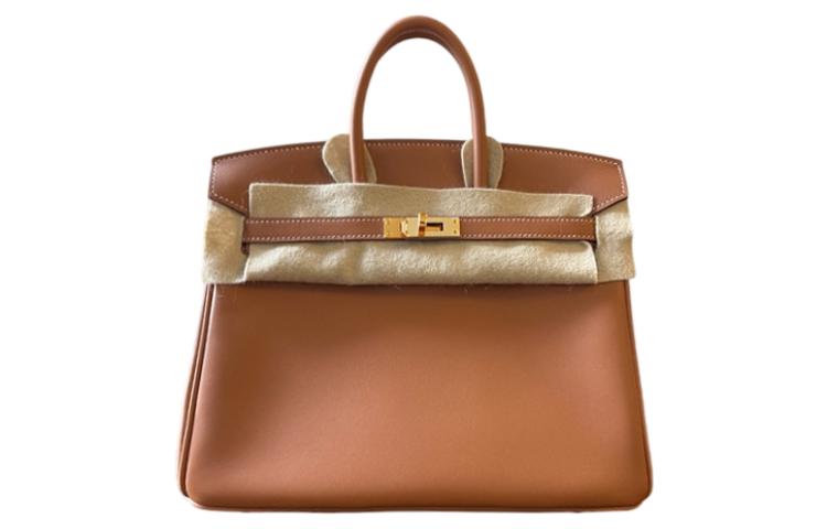 HERMES Hermès Birkin 25 gold buckle Jonathan leather Birkin bag handbag women's 37 Gold gold brown