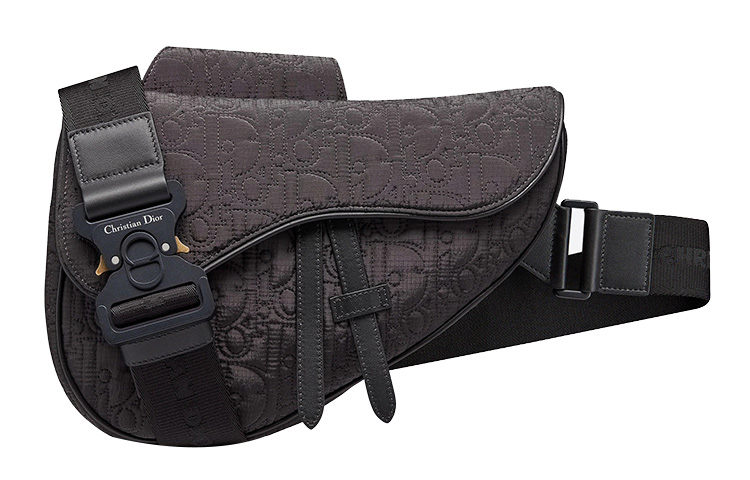DIOR Saddle Nylon Fabric Saddle Bag, Crossbody Bag, Sling Bag Men's Black