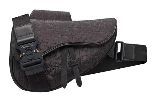 DIOR Saddle Nylon Fabric Saddle Bag, Crossbody Bag, Sling Bag Men's Black