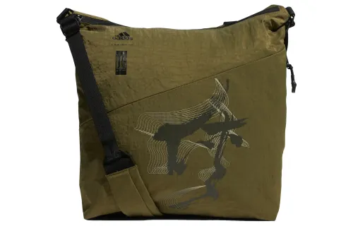 Adidas Wuji Series Polyamide Messenger Bag, Shoulder Bag, Crossbody Bag Regular Unisex Olive Green