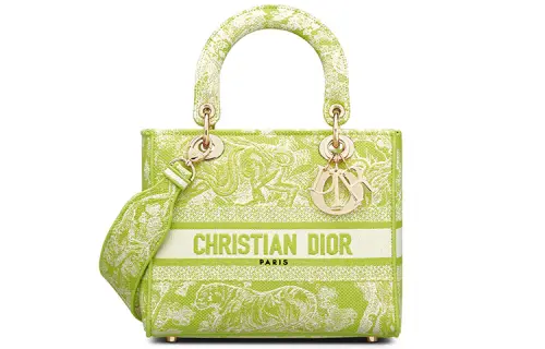 DIOR Lady D Lite Embroidery Handbag Tote Bag, Shopping Bag, Handbag, Shoulder Bag, Crossbody Bag Medium Women's