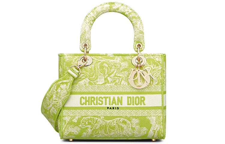 DIOR Lady D Lite Embroidery Handbag Tote Bag, Shopping Bag, Handbag, Shoulder Bag, Crossbody Bag Medium Women's