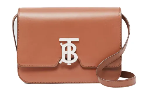 Burberry Calfskin Lock Bag, Crossbody Bag, Shoulder Bag Women's Malt Brown