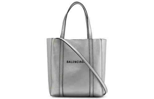 Balenciaga Cow Leather Tote Bag, Shopping Bag, Shoulder Bag, Handbag Women's Silver
