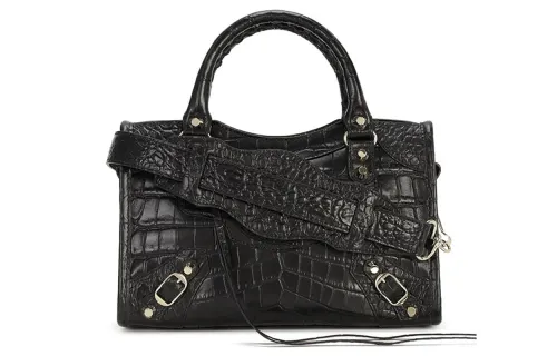 Balenciaga Cow Leather Crossbody One Shoulder Handbag Women's Black