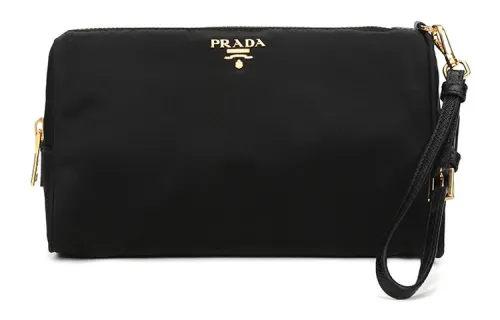 PRADA Fabric Clutch Women's Black