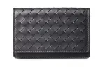 Bottega Veneta Flap Leather Wallet Men's Black