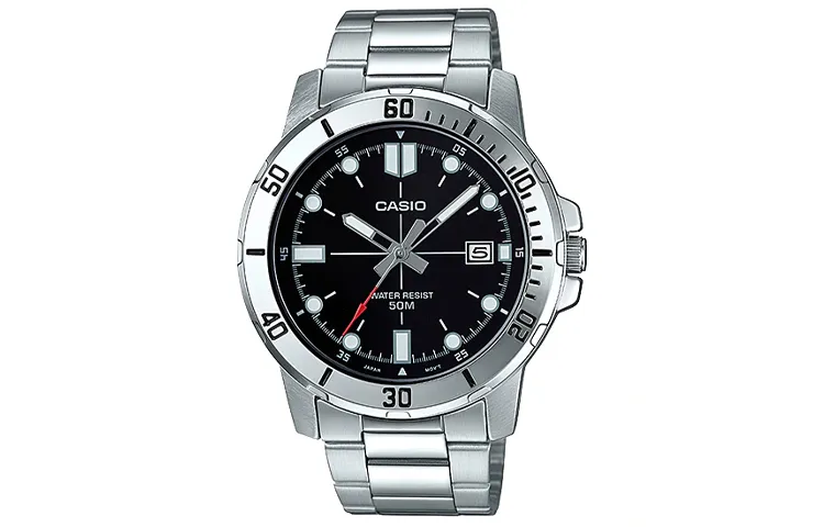 CASIO STANDARD Swordfish Ghost Quartz Movement Stainless Steel Strap Watch Men's Watches Black Dial