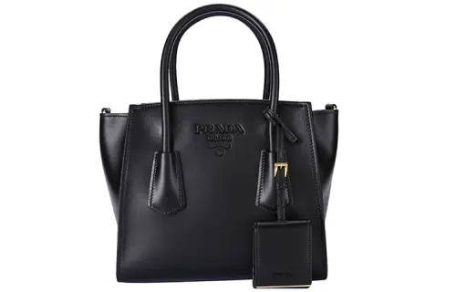 PRADA Detachable Strap Cow Leather Shoulder Bag, Crossbody Bag, Handbag Women's Black