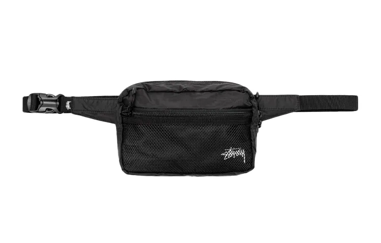 Stussy Nylon Sling Bags, Crossbody Bag, Fanny Pack Regular Unisex Black
