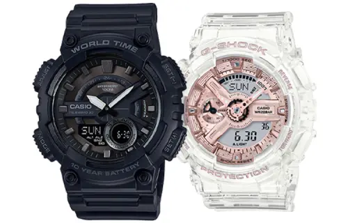 CASIO Unisex Pair Table Series Black Watch