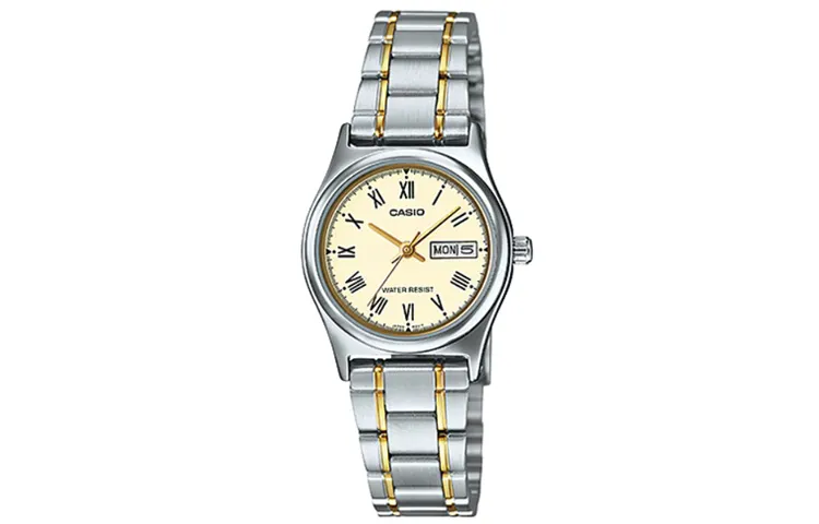 CASIO STANDARD Quartz Movement Stainless Steel Strap Watch Women's Watch Silver Dial