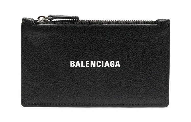 Balenciaga Leather Wallet Mini Men's Black
