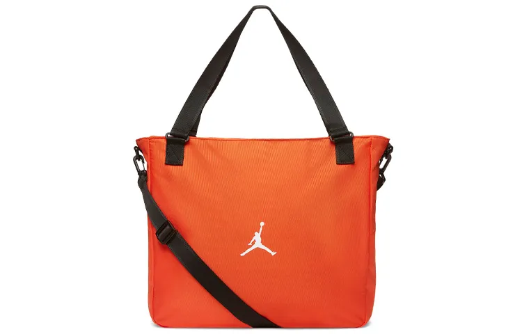 Jordan Polyester With Nylon Fabric Tote Bag, Shopping Bag, Crossbody Bag, Handbag Regular Unisex Orange