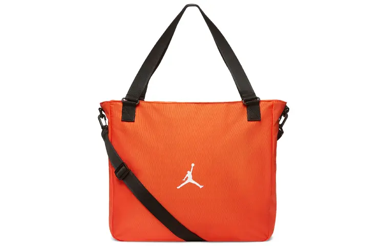 Jordan Polyester With Nylon Fabric Tote Bag, Shopping Bag, Crossbody Bag, Handbag Regular Unisex Orange