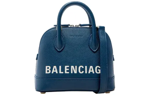 Balenciaga Ville Grain Leather Shoulder Bag, Crossbody Bag, Handbag Women's Blue