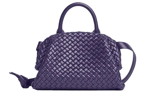 Bottega Veneta Woven Sheepskin Handbag, Shoulder Bag, Crossbody Bag Women's Raisin Purple