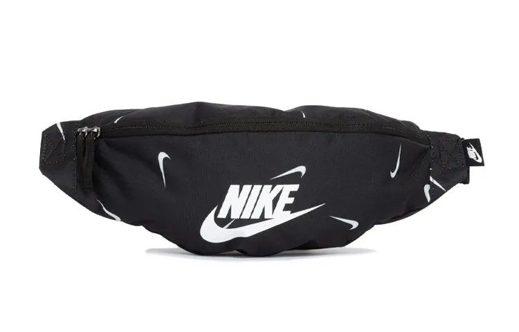 Nike Heritage Polyester Crossbody Bag, Sling Bag, Fanny Pack Unisex Black