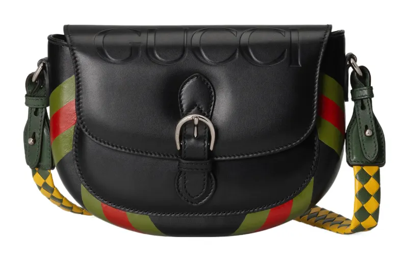 GUCCI Leather Crossbody Bag, Shoulder Bag Women's Black