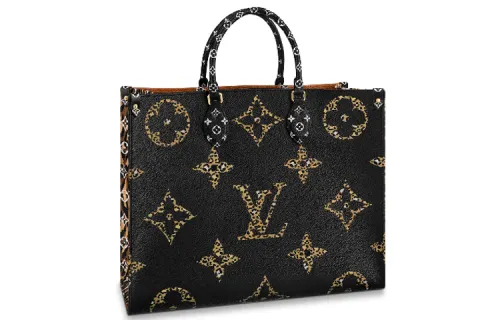 LOUIS VUITTON Onthego Monogram Giant Jungle Black/Caramel