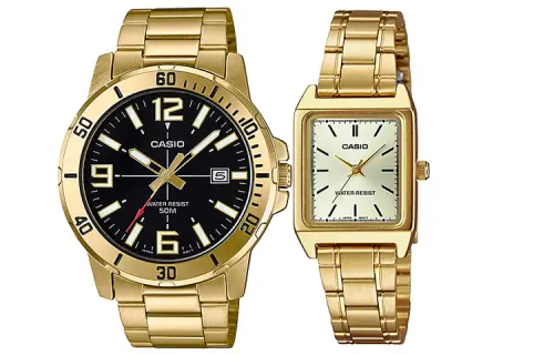 CASIO Unisex Pair Table Series Black Watch