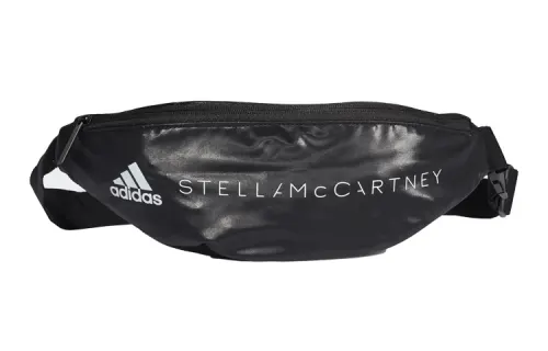 Adidas, stella mccartney, polyurethane black belt bag for men and women, with your logo imprint, for beloved