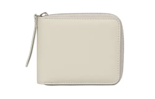 Maison Margiela Zip Closure Smooth Calfskin Wallet Women's Gray
