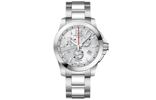 LONGINES Comcast Collection Quartz Movement Men's Watch Silver Dial Stainless Steel Case Stainless Steel Strap