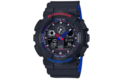 CASIO Men Liquid Crystal/Analog Dual Display Series Black Watch GA-100LT-1A