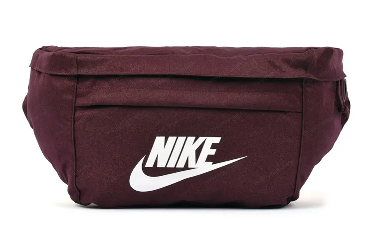 Nike Polyester Crossbody Bag, Fanny Pack Small Unisex Burgundy