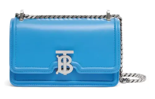 Burberry Cow Leather Lock Bag, Shoulder Bag, Crossbody Bag Women's Blue